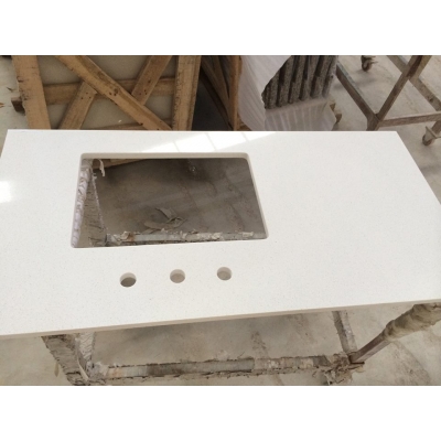 bancadas de cozinha de quartzo branco