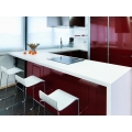 bancada de cozinha de superfície sólida de acrílico branco mais barata 